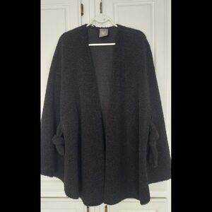 Vince Camuto Black Open-Front Bouclé Cardigan (Vintage)